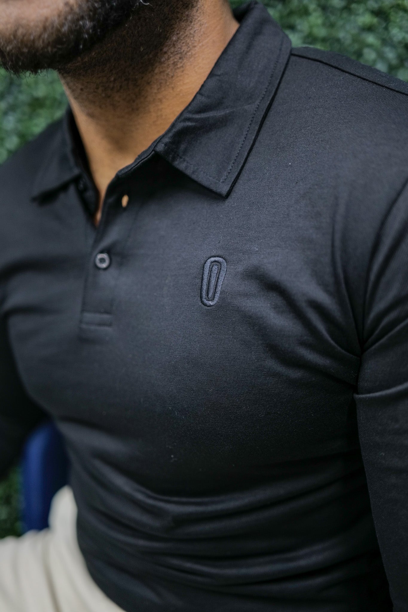 Black Spot Long-Sleeve Polo